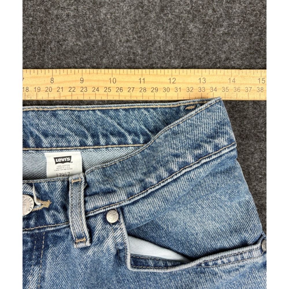 Vintage Levi's USA Y2K Reworked Flare Jeans Peace Sign Patchwork Boho Juniors 11 - Picture 4 of 14